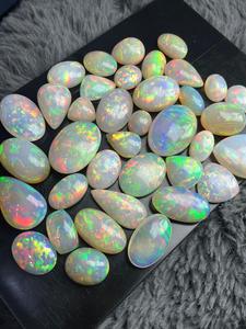 โอปอลเอธิโอเปียธรรมชาติแบบคาโบชอง รูปทรงผสม หลายสี ประกายสวยงาม พลอยหลวม ไม่ผ่านการปรับแต่ง สำหรับทำเครื่องประดับ - Product Image 2
