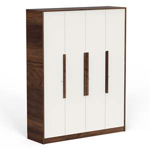 Armoire Maltein à 4 portes avec étagères et penderie, rangement pour vêtements de chambre à coucher, organisateur de placard, armoire de rangement - Product Image 2