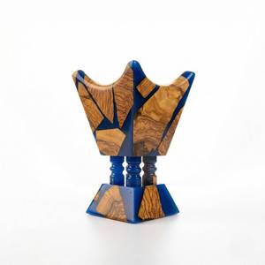 Brûleur d'encens FAIZA CRAFT écologique en bois de santal et d'acacia avec résine époxy pour aromathérapie aromatique - Product Image 3