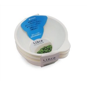 Mini cuenco de plástico Inomata Libre 3P blanco para almacenamiento y contenedor de alimentos - Product Image 1