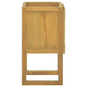 Meuble de salle de bain en bois de teck naturel massif, taille moyenne - Product Image 4