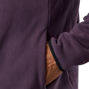 Mens Black Plum Color Block Fleece Quarter Zip Sweatshirt Long Sleeve Warm <b>Athletic</b> Outdoor Pullover Top - Product Image 4
