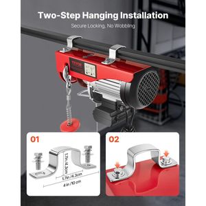 Argano Elettrico a Fune in Acciaio da 1150W 110V, Capacità di Sollevamento 1320 Libbre, Telecomando Cablato 14ft, Argano Elettrico a Cabina Singola 40ft - Product Image 6