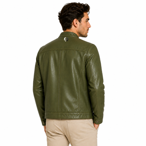 Chaqueta de cuero para hombre con estilo, que combina suavidad, comodidad, calidad duradera, detalles refinados y un atractivo moderno para el uso diario informal. - Product Image 3