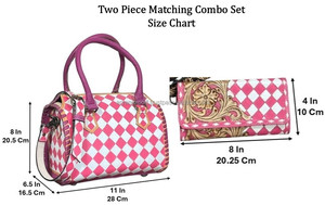 Conjunto de dos piezas a juego: bolso Speedy a cuadros rosa y blanco y cartera, bolso de mano a la moda para mujer, elegante bolso bandolera. - Product Image 2