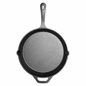 Cast Iron Frying Pan Round Durable <b>For</b> Gas And <b>Induction</b> Cooker Hand Wash Only - Product Image 3