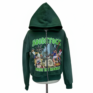 Sudadera con capucha y cremallera de alta calidad, la más demandada por los clientes, con logo impreso personalizado, fabricada en fábrica a precio económico para hombres. - Product Image 4
