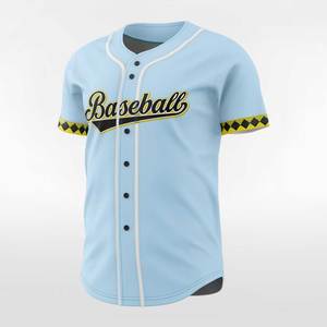 Breathable Birdseye Mesh Sublimated Baseball Jersey Custom Design Full Button Team Wear for Performance Sports - Product Image 2