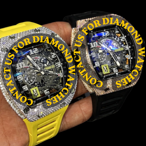 Montre de mode de qualité supérieure sertie de diamants en moissanite pour homme et femme avec bracelet en acier inoxydable et cadran en verre - Product Image 6