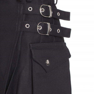 Kilts écossais noirs modernes pour femmes avec poches cargo, style traditionnel des Highlands 2026 - Product Image 5