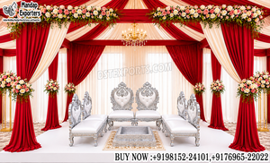 Mandap de Boda Moderno con Sillas Bajas Vedi, Fabricante de Sillas de Boda Sankheda de Calidad de Exportación a Precios de Mayoreo - Product Image 3