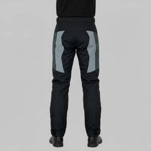 Pantalon de moto imperméable pour homme, noir et gris, avec blocs de couleur, équipement de conduite hivernal, coupe adulte - Product Image 5