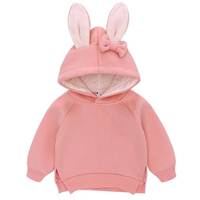 Sweat-shirt à capuche uni en coton pour enfants, pull molletonné pour garçons et filles