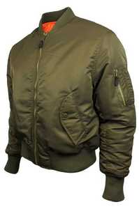 Chaqueta Bomber Verde para Hombre, Color Sólido, Cuello Alto, Cierre de Cremallera, Ropa Exterior Informal, Material de Poliéster Resistente al Viento, para Otoño - Product Image 4