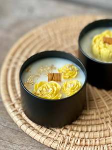 Vela Aromática Artesanal de Cera de Soya con Fragancia Oriental, Ecológica, en Lata Metálica, Moderna y Decorativa, para Aromaterapia en el Hogar - Product Image 2