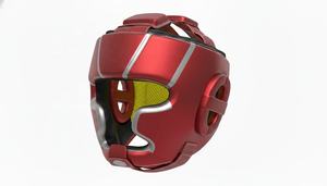 Five B Custom Boxing Head Guard High Quality Modular Protective Headgear <b>Padded</b> Helmet PVC Leather Adjustable Hook Loop Closure - Product Image 6