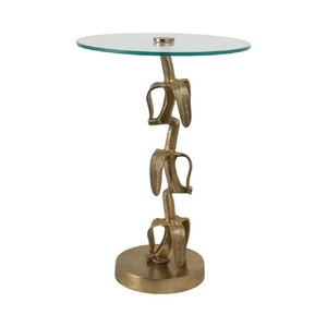 Table d'appoint ronde en métal au design haut de gamme, table basse de style antique, table d'appoint en aluminium sur mesure pour la laiterie. - Product Image 6