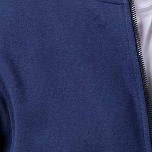 Sudadera con Cierre para Hombre, Color Azul Marino, Corte Regular, Estilo Casual para Otoño, Tejido de Algodón, Color Sólido, Diseño con Cuello Alto - Product Image 6