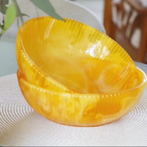 Fournisseur de bols à salade en résine en gros, faits à la main, colorés, toutes tailles et nouveaux designs, avec vaisselle de service. - Product Image 1