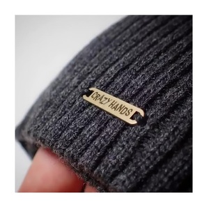 Custom Fashion Logo Charm Making Accessories Hardware Metal Embossed <b>Name</b> Plate - Product Image 1