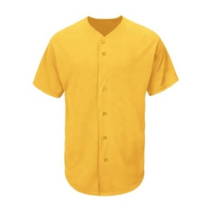 Camiseta de Béisbol Blanca para Hombre, Manga Corta, Cierre de Botones, Color Sólido, Transpirable, Poliéster, Corte Regular, Ropa para Adultos - Product Image 2