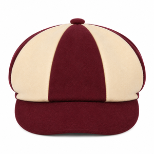 Customized Maroon 8 Panel Cricket Cap Vintage Baggy Soft School Uniform Tournament Team Award Adjustable 100% Wool Headwear - Product Image 4