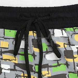 Pantalones Cortos de Pijama para Hombre con Estampado Geométrico Personalizado OEM, Transpirables, de Algodón, con Patrón Abstracto, Cintura Elástica con Cordón, Pantalones Cortos Casuales al por Mayor - Product Image 4