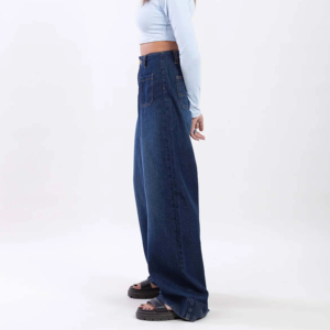 Pantalones Cargo de Pierna Ancha de Cintura Alta con Bolsillos, Transpirables, Casuales, para Entrenamiento, Estilo Urbano, Holgados, para Mujer - Product Image 4