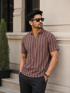 Camiseta Polo a Rayas para Hombre, Estilo Casual, Ligera, de Polialgodón, Personalizable - Product Image 1