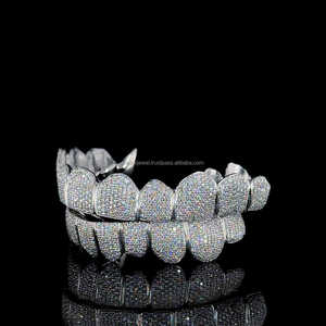 925สเตอร์ลิงเงินหรูหราตัดเพชรโมอิสซาไนต์ทรงกริลสเตอร์วิจิตรเครื่องประดับสำหรับร่างกาย - Product Image 3