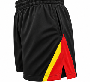 Tenue de football pour hommes, noir, rouge, jaune, couleurs contrastées, manches courtes, kit respirant, toutes saisons - Product Image 5
