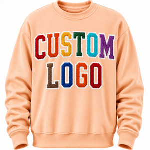 Sweat-shirt à col rond avec logo personnalisé imprimé en strass, unisexe, coupe classique, décontracté, pull en tricot d'automne, 100% coton floqué - Product Image 1