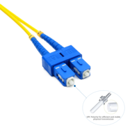 Cable conector de fibra óptica de un solo modo, puente de fibra óptica dúplex, cable de puente de fibra, cable de conexión de fibra