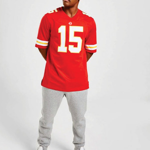 Maillot de football américain unisexe surdimensionné personnalisé en mesh à manches courtes avec impression de numéro, vêtements de sport, uniforme sur mesure, vente en gros OEM - Product Image 2