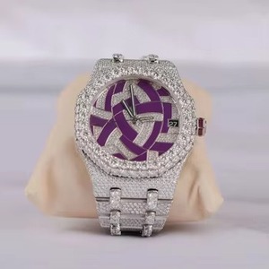 Reloj de Lujo de Alta Calidad, Mecánico, Automático, Personalizado, Completamente Cubierto de Diamantes de Imitación, de Acero Inoxidable, Estilo Hip Hop, con Moissanita, Precio al por Mayor - Product Image 2