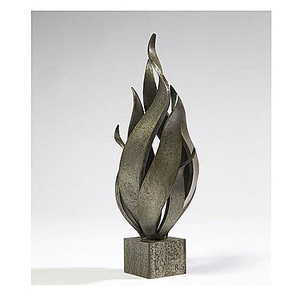 Sculpture en aluminium à ruban géométrique moderne, design Art Déco, statue décorative de luxe écologique pour table et étagère - Product Image 4