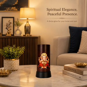Lámpara de Mesa LED Lord Ganesha, Luz Divina, Lámpara Nocturna Espiritual, Acabado en Madera, Decoración para el Hogar, Regalo para Meditación, Pooja, Ambiente - Product Image 3