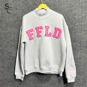 Sudadera de Cuello Alto de Alta Calidad con Logotipo Bordado Personalizado, Tejido de Felpa de Algodón de Alto Gramaje, Estilo Urbano Unisex - Product Image 1