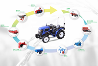 Tracteur agricole multifonctionnel 25 CV 4x4 à transmission par engrenages pour vergers et serres, Euro 5, homologué E-mark COC pour les agriculteurs européens