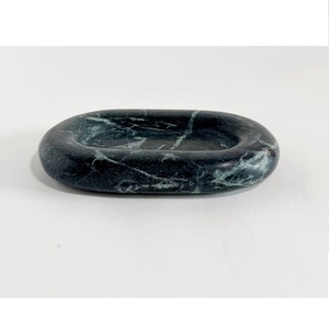 Jabonera Ovalada de Mármol Verde Decorativa con Vetas Blancas, Antideslizante y Ecológica para Baños de Lujo y Decoración Hotelera - Product Image 6