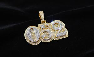 จี้เพชรโมอิสซาไนต์ทรงกลมเบอร์ 052 ชุบทอง 18K แบบฮิปฮอป สำหรับทุกเพศ - Product Image 2