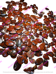 FAIJAN GEMS - Gema de Jaspe Brecciated Natural Genuina, Roja y Negra, en Todas las Formas, Cabujón Suave para Joyería y Fabricación de Colgantes - Product Image 3