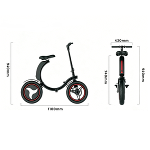 Vélo électrique pliable 14 pouces, batterie lithium portable, scooter à deux roues, directement de l'usine - Product Image 4