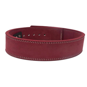 New Wholesale Strong Heavy Duty Non-Slip Grey Cowhide Leather Unisex Lever <b>Belt</b> Gym Weight Lifting Powerlifting Customizable - Product Image 2