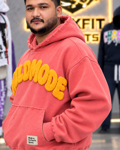 Sweat à capuche personnalisé pour homme, avec lettres en chenille, style streetwear, coupe oversize, en molleton, avec poche kangourou et étiquette personnalisée - Product Image 2
