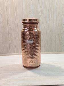 Botella de Agua de Cobre Martillado 100% Puro, Diseño Clásico, 1 Litro, Revestimiento Anticorrosión, Tapa de Rosca, Embalaje en Caja de Regalo Portátil - Product Image 6