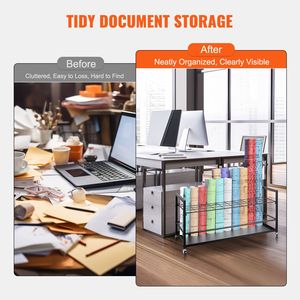 Carrello Portadisegni Mobile in Metallo con 50 Scomparti e Ruote per Conservazione di Progetti e Mappe - Product Image 2