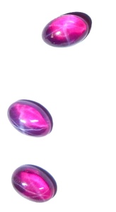 Rubis étoilé transparent ovale 4x6 mm 0,5 carat, cabochon poli créé en laboratoire avec effet étoile à 6 branches pour la fabrication de bijoux - Product Image 5