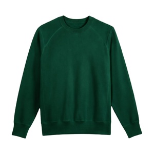 เสื้อสเวตเชิ้ตผู้ชายทรงบ็อกซี่สีเขียวแบบโอเวอร์ไซส์ ผ้าเฟรนช์เทอร์รี่ถัก คอริบบ์ รุ่นใหม่ล่าสุด - Product Image 1