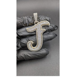 Elegant 925 Sterling <b>Silver</b> <b>Silver</b> Plated Luxury Moissanite <b>Pendant</b> Hip Hop Inspired Unisex Fine Jewelry for Daily Wear - Product Image 1